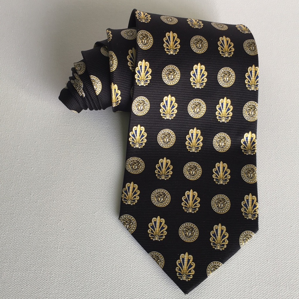 Versace Silk Tie Medusa Excellent Condition
